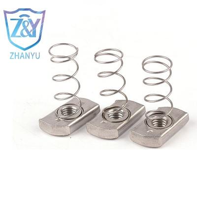 China High quality carbon steel Galvanized Channel Nut Spring lock Nut for sale