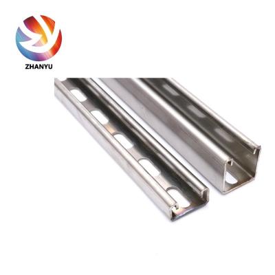 China 304 316 Stainless steel 41X41/52/62mm C Channel steel Structural Channels Unistrut C Channel Profiles for sale