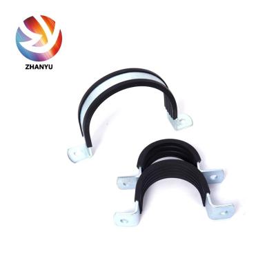 China Factory Direct Hanger Holder Clip Bracket Pipe Clamp With Rubber zu verkaufen