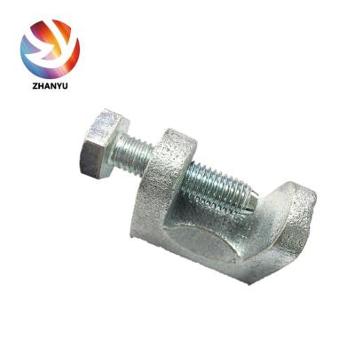 China Carbon steel galvanized beam clamp with M8 M10 M12 Te koop