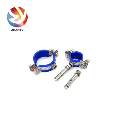 China Metal Carbon Steel Zinc Plated Clip Heavy Duty M8 Rubber Pipe Clamp for sale