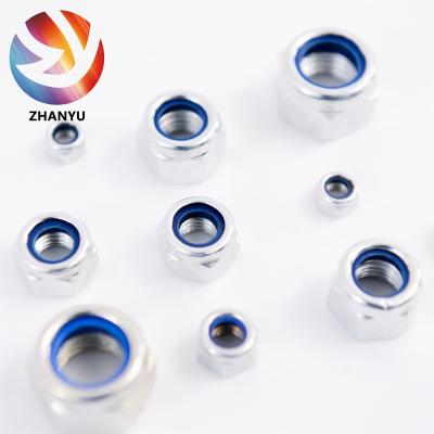 China Lock nut Chinese manufacturer Din985 Din982 hexagonal nylon galvanized carbon steel m3-m20 M4-M48 metric for sale