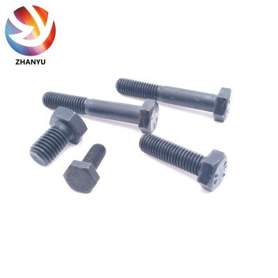 China Hex bolt Screw DIN933 931 high grade plain zinc plated HDG hex bolt fasteners for sale