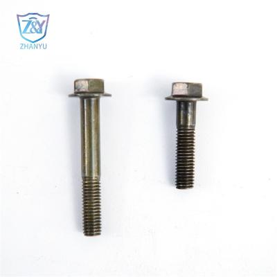 China Motorcycle Parts Yellow Zinc Hex Flange Bolt Hex Serrated Flange Bolt for sale