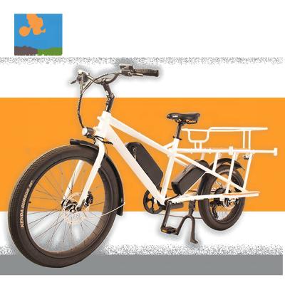 China New Design Double Battery Long Seat Tricycles Electric Cargo Bike Wagon602 Fat Tire Electric Convenient Electric Bike For Family for sale