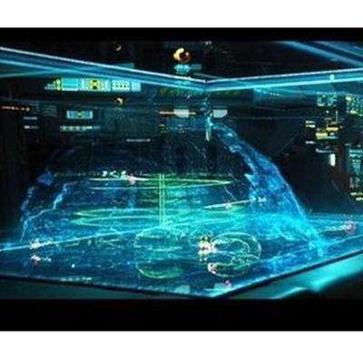 China Hot Sale Large Size 10x30m 3D Mesh Holographic Projection Screen In Demonstration And Big Events for sale