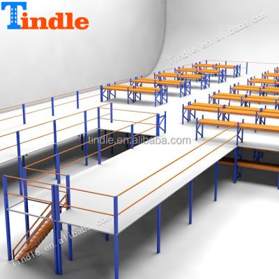 China Corrosion Protection Storage Platform 300kg Mezzanine Floor With Steel Warehouse Platform for sale