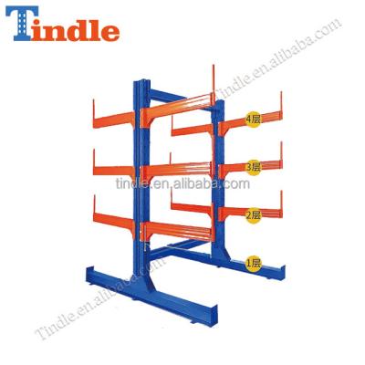 China Corrosion Protection Selective Steel Cantilever Shelving Rack With Iron Tube Cantilever Racking for sale