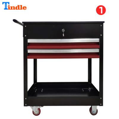 China Durable Tool Cart Folding Garage Cabinet 600 Wheels 4 Lbs With 2 Drawer Cart for sale