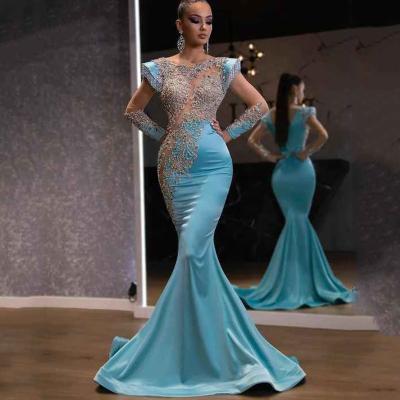 China 2021 new arrival anti-static fishtail dress banquet long tight temperament party evening dress tailed dress for sale