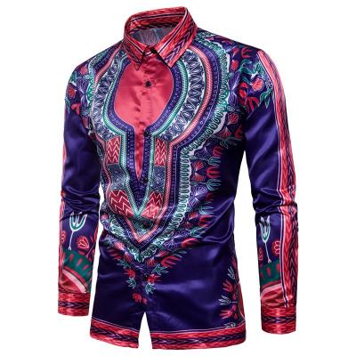 China 2020 Anti-Pilling Style African Shirt For Men African Kitenge Batik Shirts for sale