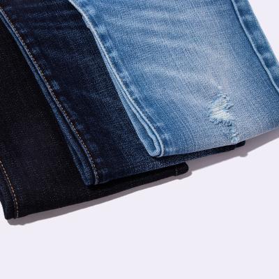 China Cotton Stretch Twill Denim Fabric Broken Skinny Comfortable Jeans Fabric for sale