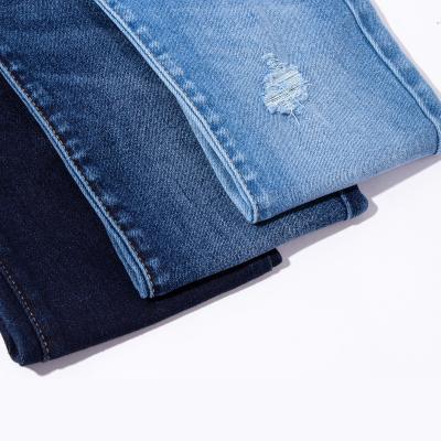 중국 Factory wholesale Product Indigo Wash Style Stretch Denim Jeans Fabric 판매용