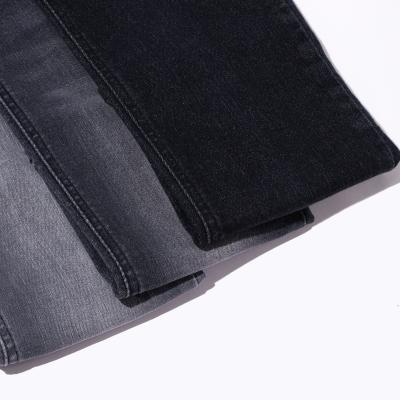 China Outlet Twill Recycled Denim Fabric Vulcanized Blue Grey 20% Cotton Jeans for sale