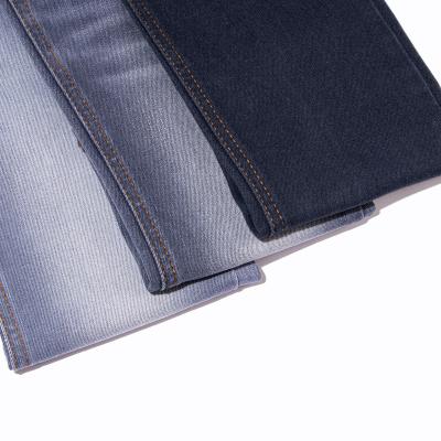 China Vulcanized Stretch Denim Fabric Blue Gray Organic Medium Weight Sustainable for sale