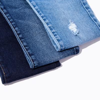 중국 Blue Twill Big Indigo Denim Fabric Stretch Jersey Pure Cotton Thin Breathable 판매용