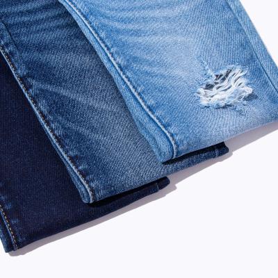 중국 Hot Selling Lightweight Indigo Pants Elastic Soft Twill Knit Fabric Jeans 판매용