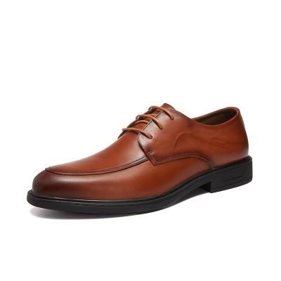 China China Office Wholesale Waterproof Leather Shoes Hand Made Durable Lace Up Formal Dress Business For Men Manufacturer for sale