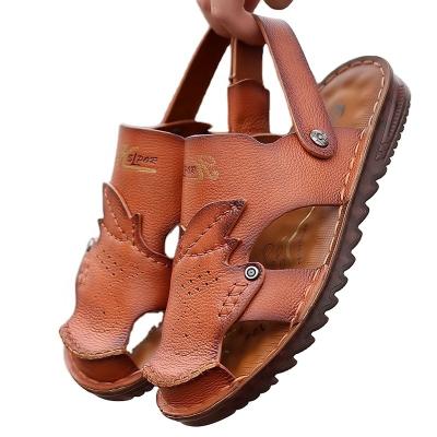 China New Fashion Breathable Man Sandals Leather Shoes Open Toed Leisure Wading Walking Sports Beach For Slipper Makers for sale