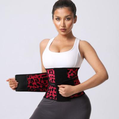 China Women Antibacterial Hot Belt Shapers Latex Waist Trainer Cincher Slimming Body Shaper Leopard Print Antibacterial Waist Shapers For Women for sale