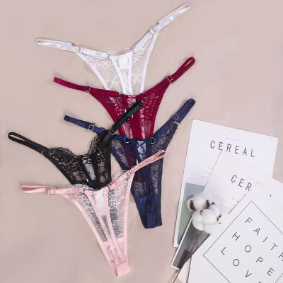 China Transparent panties g - thin panties hot sexy mature woman antibacterial sexy string lace lingerie for women for sale