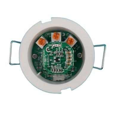 China DC12~24V Flushbonding Ceiling Microwave Radar Switch Motion Sensor Recessed 360 Degree Viewing Angle Reed Output JL-893 DC12~24V White Output for sale