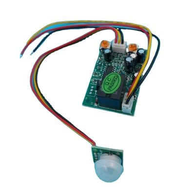 China DC24V temperature sensor pir motion sensor induction module output Pyroelectric infrared slot type high level for sale