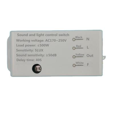 China AC170~250V White Noise and Light Controlled Energy Saving Switch with Fire Control Relay Output High Power LED Switch JL-183 for sale