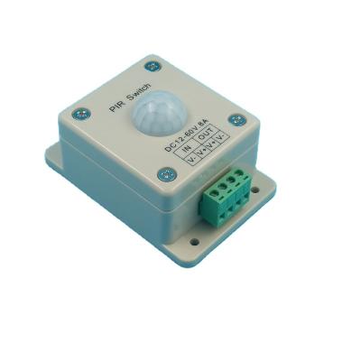 China JL-035 Switch DC9V-60V 8A PIR Infrared Motion Sensor Light Rectangle Energy Saving Switch Built-in for sale