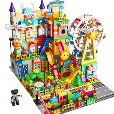 China Toy Feelo Windmill Lepini Lepini Street View Large Brick Building Educational Gift Legoi Brick Bulk Toy Children Ferri Wheel Compatible Block Building Kid for sale