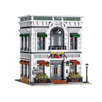 China Block Toy Kid Educational Gift of Brain Toy Legoi Street View Building Seafood Restaurant Children Building Toy Urge 10203 for sale