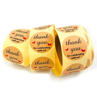 China Custom Heat Sensitive Thank You Adhesive Stickers Label , Printing Thank You For Your Purchase Stickers for sale