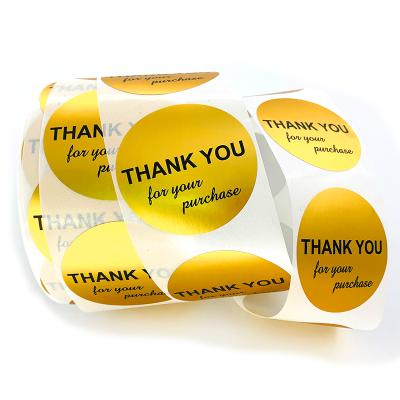 China Custom Heat Sensitive Vinyl Adhesive Roll Thank You Stickers For Small Business for sale