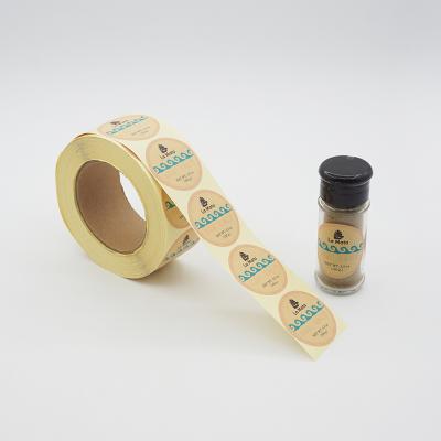 China Waterproof Custom Tape Design Kraft Paper Stickers for sale