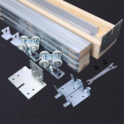 China Modern American Market 250 Pound Pocket Door Hardware Frame Kit Interior Sliding Door Hardware for sale