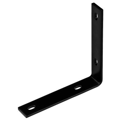 China Corner Brace Black JASTENER Rustic Door Design Angle Metal Barn Door Hardware Customized Flat Corner Brace Tools for sale