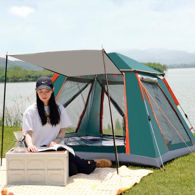 China Waterpoof 1 Rooms 1 Living Room Waterproof Extra Large Space 3 Persons Portable Family Outdoor Camping Tent for sale