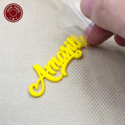 China Sustainable High Quality Custom 3D Printed Rubber Silicone Matt And Raw Heat Transfer Label for sale