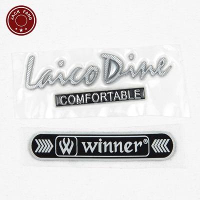 China Custom Viable 3D Enhanced Effect Brand Logo 3D Printing Tpu Logo Label Heat Transfer Label For Apparel for sale