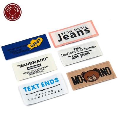 China Viable custom private label printed silicone woven neck labels apparel design shirt label with logo for sale