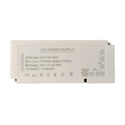 China LED Lighting Driver Power Supply 12V 24V 12W 60W High Quality AC DC Adjustable Voltage Multi-Output Power Supply for Cabinet/Kitchen Lights for sale