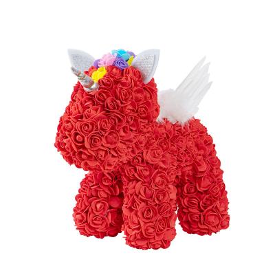 China Rose Teddy Bear Lasting Artificial Flower Well Preserved Durable for sale