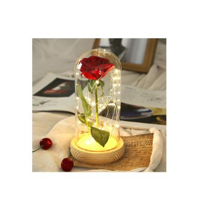 China Factory direct sale beautiful colorful eternal roses music box preserved roses flower musical box on sale preserved rose eternal love for sale