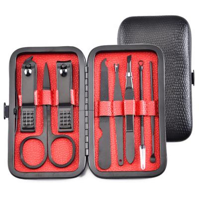 China Finger Stainless Steel Repair Kit Beauty Pedicure Knife Set 8pcs Nail Clipper Set for sale