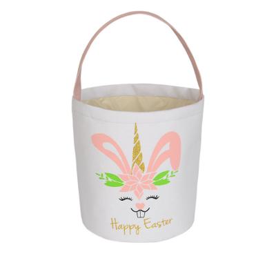 China Polyester Bunny Face Personalized Easter Basket for sale