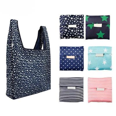 China Custom Logo Fashion Foldable Pocket Reusable Shopping Bag for sale