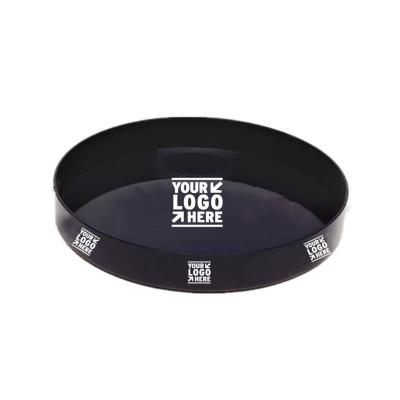 China Custom LOGO Promotional Round Plastic Bar Serving Tray for sale