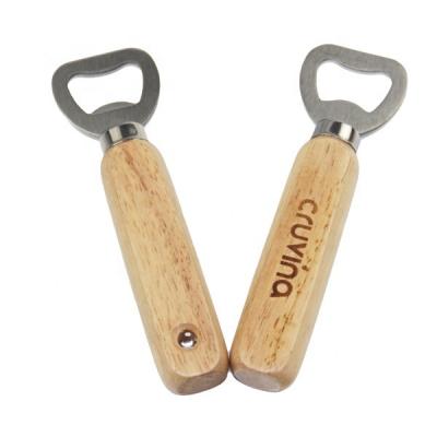 China Viable Promotional Gift Custom Logo Printing Wooden Wine Bottle Opener for sale