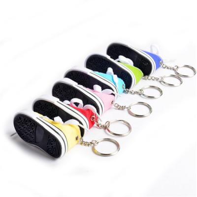 China Promotion Gift Factory Direct Sale Custom Logo Canvas Mini Sneaker Shoe Key Chain for sale