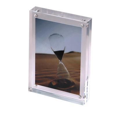 China Crystal Crystalcrystal 6 Color Letterpress Digital Printing Magnetic Photo Frame for sale